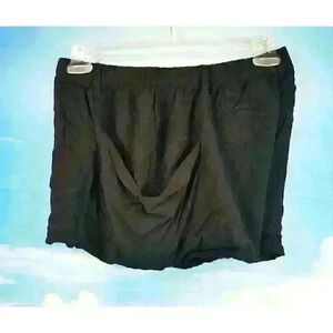 FOREVER 21 PLUS Womans BLACK Shorts Lightweight STRETCH Floppy Pockets size XL